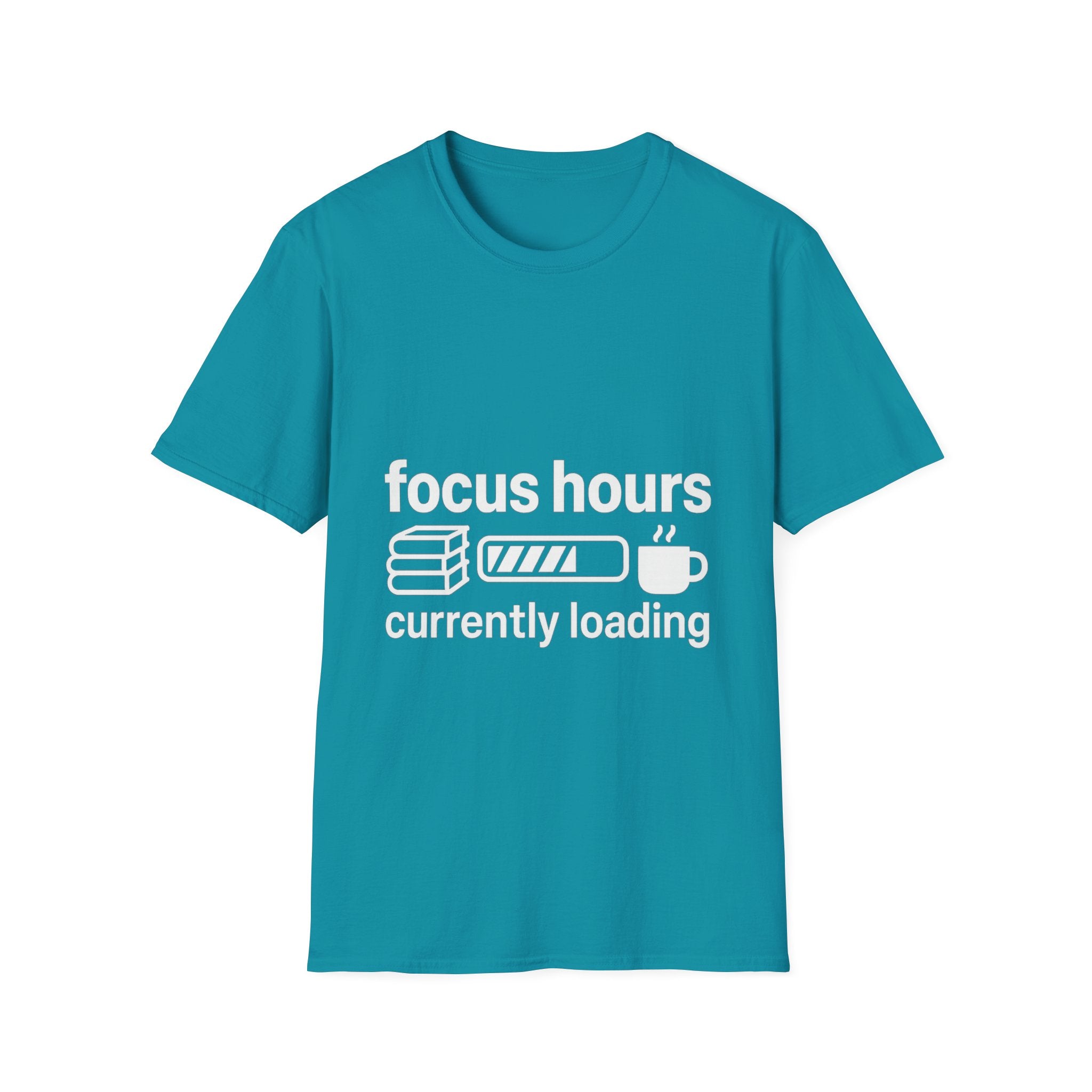 Focus Hours T-Shirt — "Focus Hours Currently Loading" Graphic Tee for Productivity & Remote Work - Trending Now - August 2026 Trends - Everyday T-Shirt