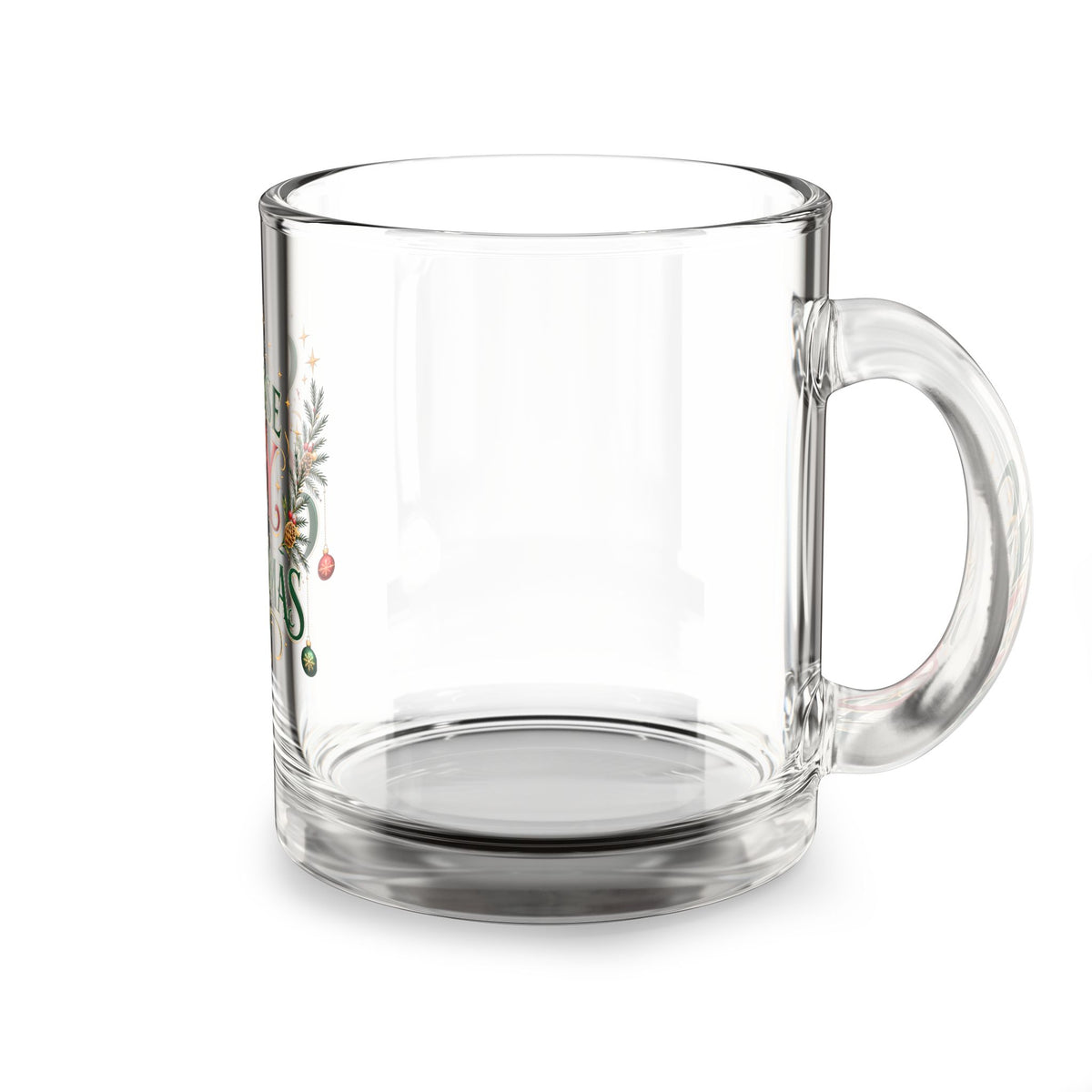 Christmas Glass Mug 10 oz Choose Joy This Christmas Glass Mug — 10oz Holiday Coffee Tea Cup