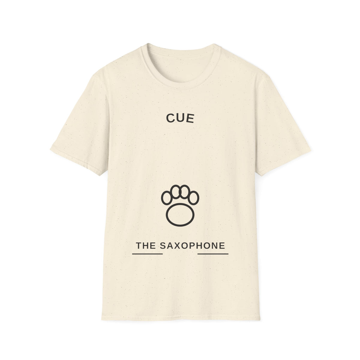 Cue The Saxophone Paw Print T-Shirt - Minimalist Pet Lover Jazz Tee - Trending Now - September 2026