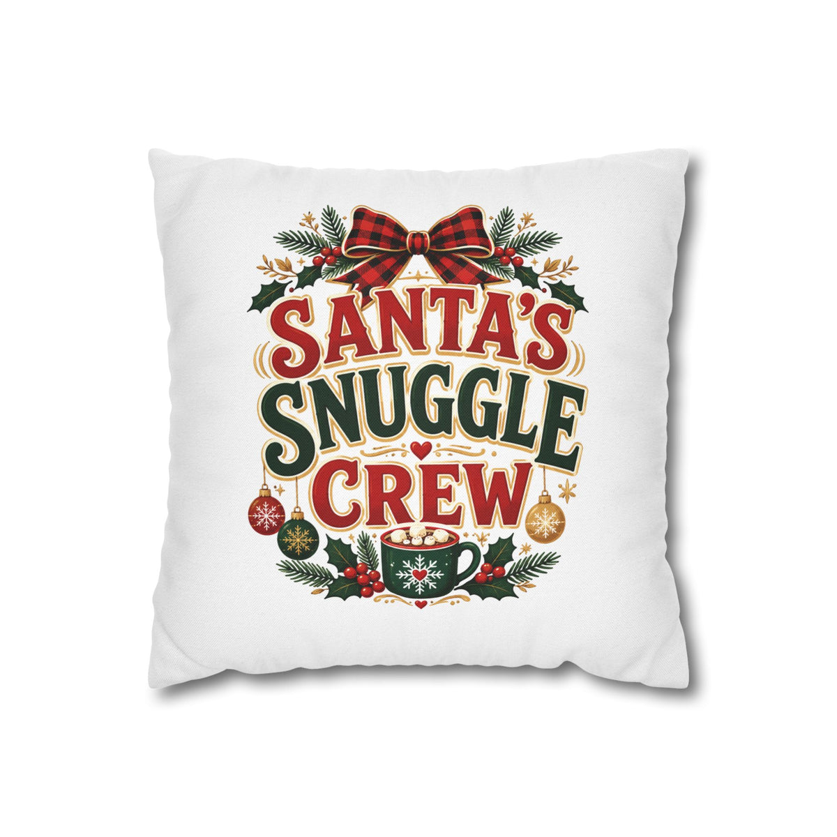 Christmas Santa’s Snuggle Crew Throw Pillow Pillowcase