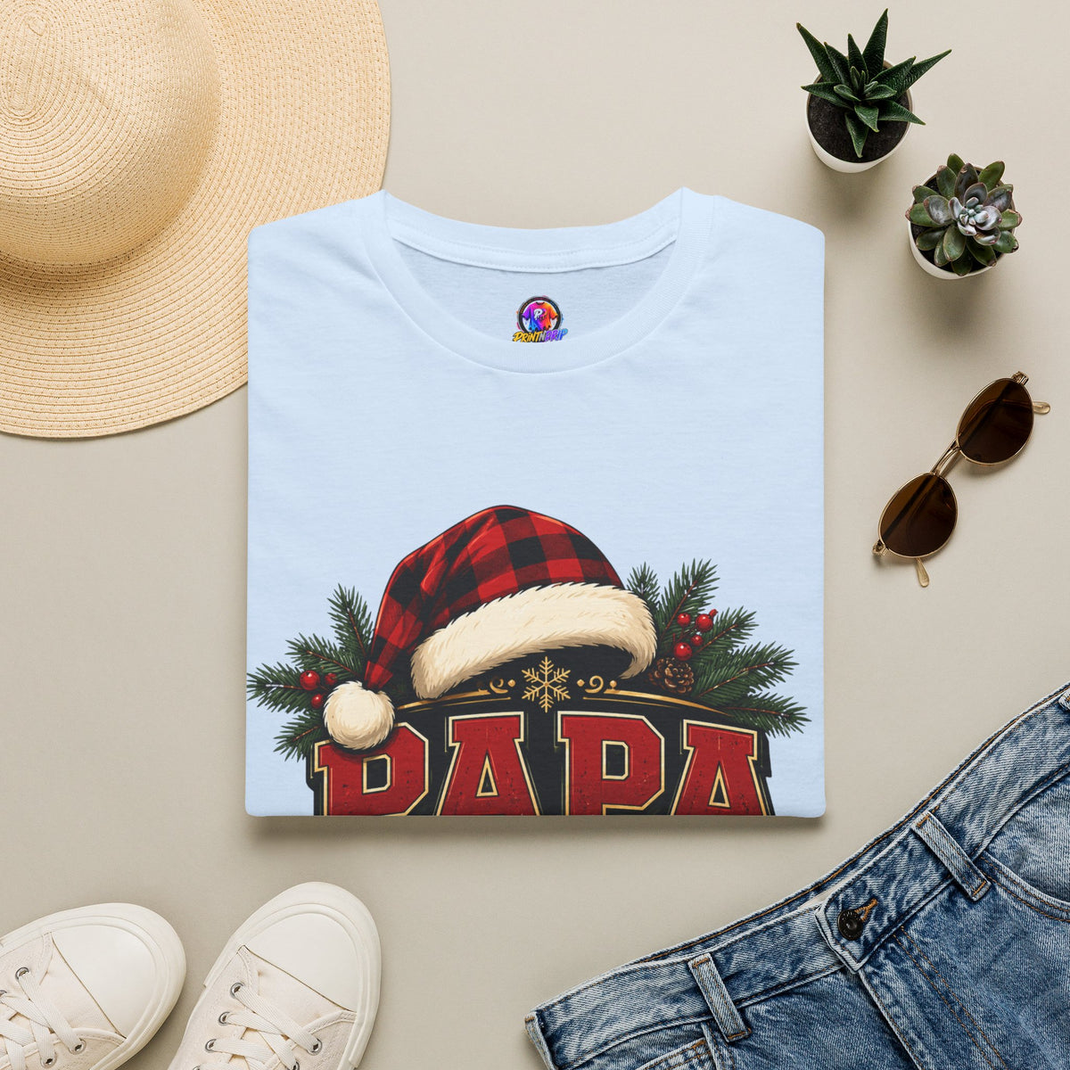 Papa Claus T-Shirt — Festive Holiday Dad Christmas Tee