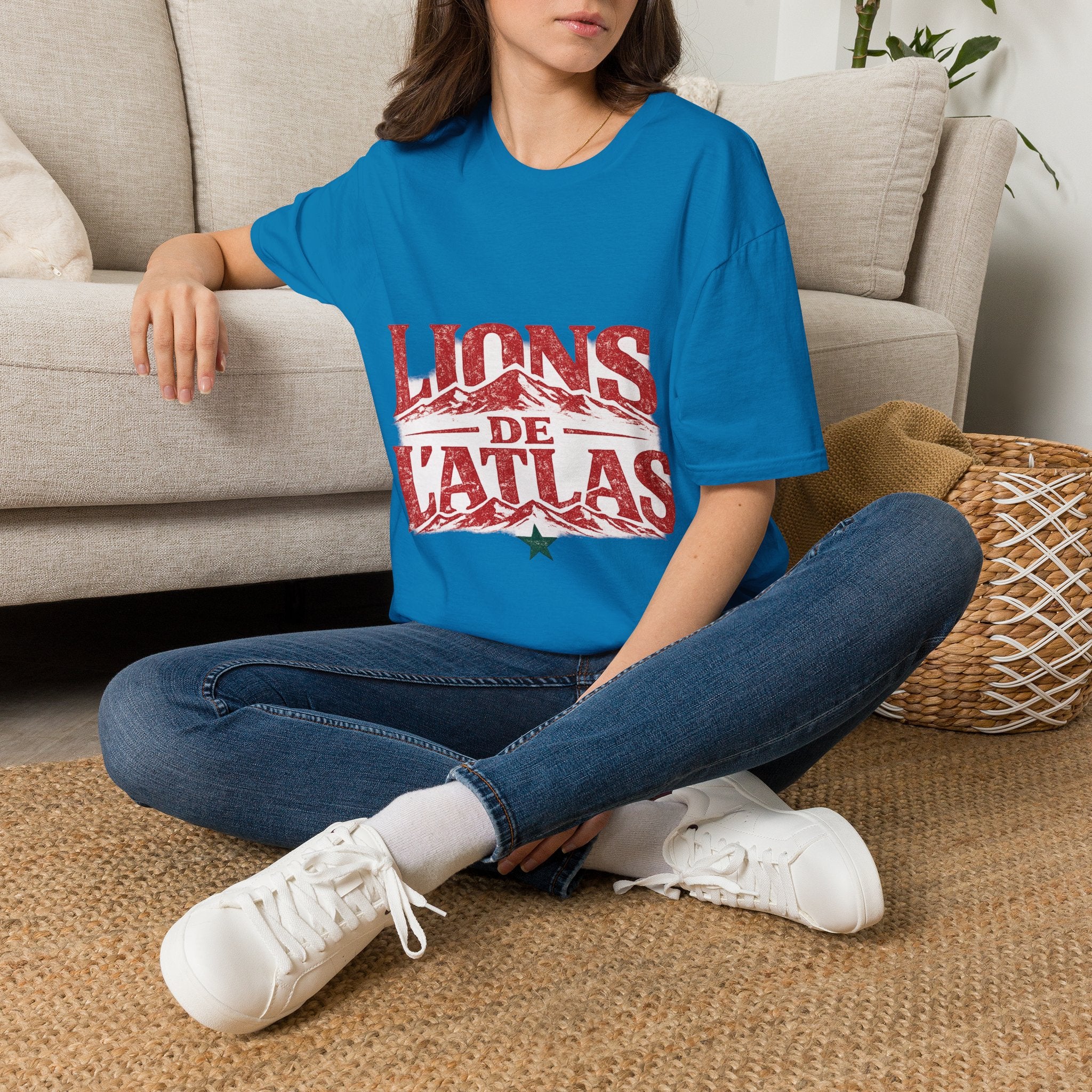 Morocco Lions de Atlas T-Shirt — Vintage Moroccan Atlas Mountain Graphic Tee