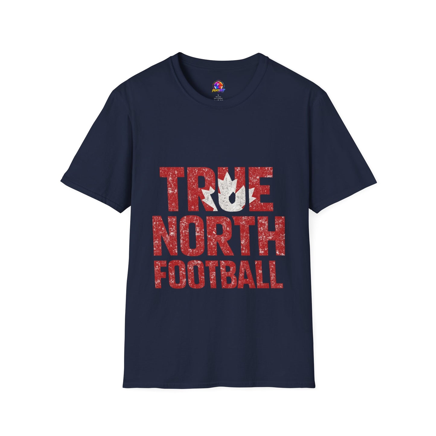Canada True North Football T-Shirt — Vintage Canadian Maple Leaf Team Tee