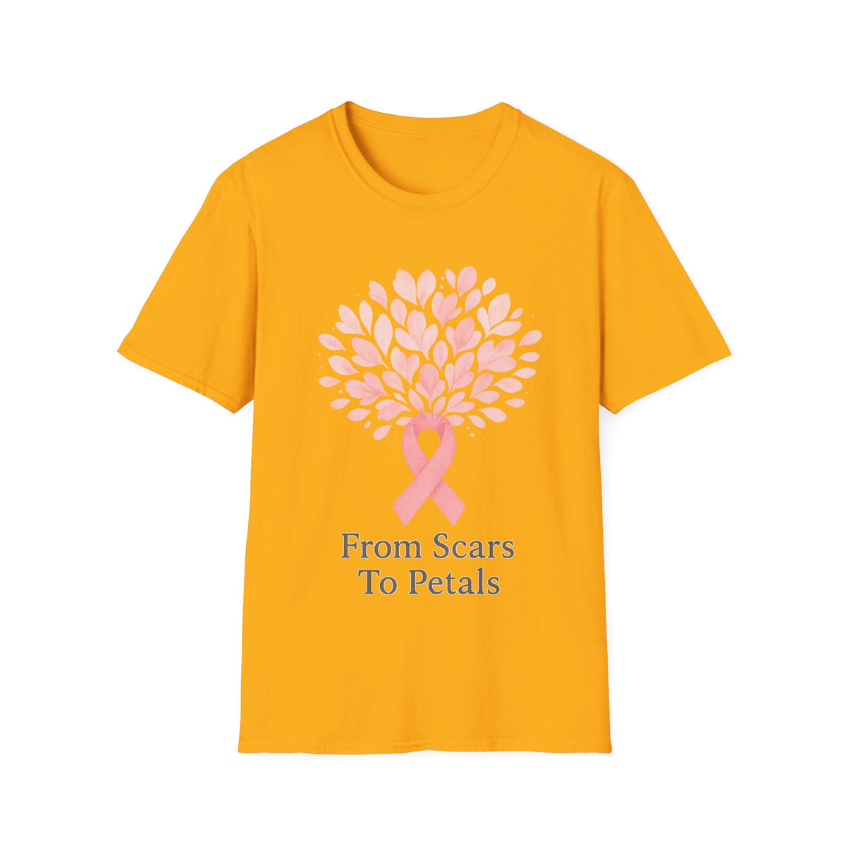 From Scars To Petals Pink Ribbon Tree T-Shirt, Breast Cancer Survivor Gift Tee - Trending Now - September 2026