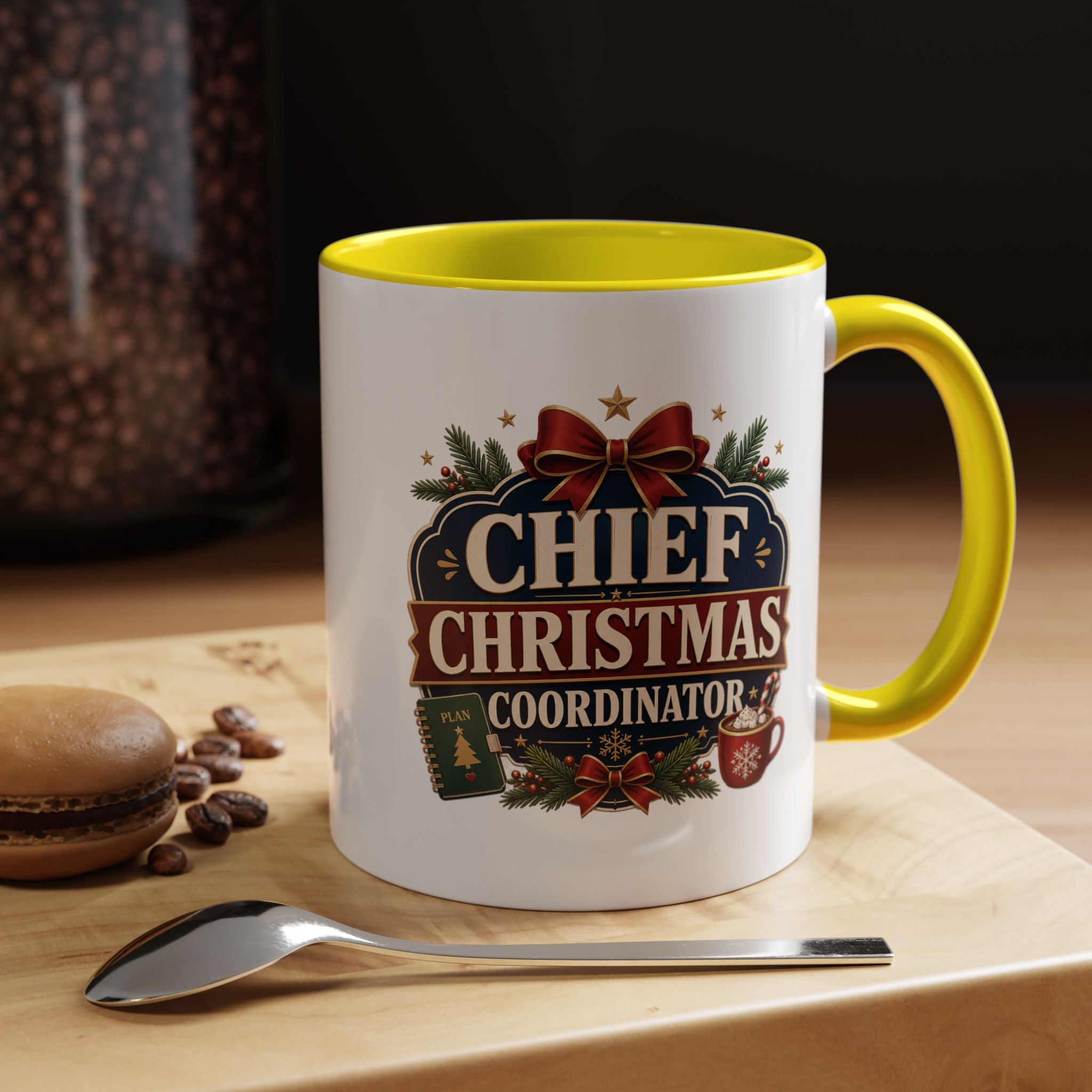 Modern Day Christmas  Chief Christmas Coordinator Accent Coffee Mug