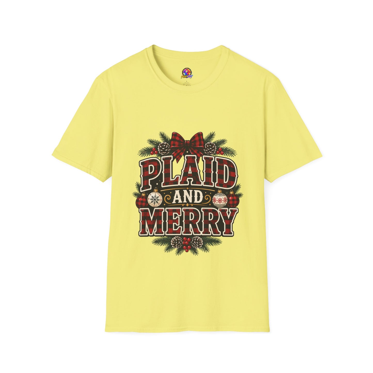 Plaid and Merry Christmas T-Shirt