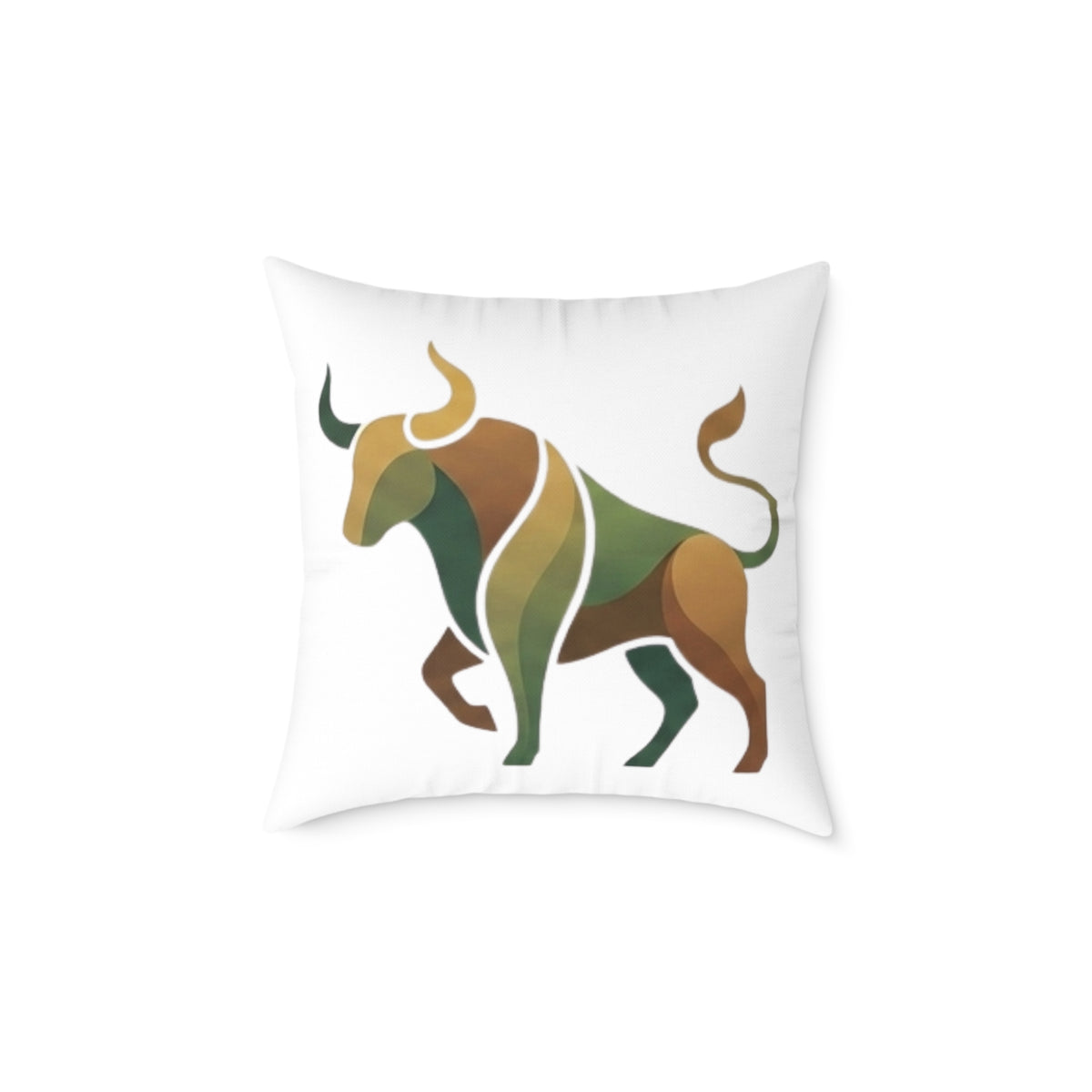 Zodiac Taurus Bull  Astrological Square Poly Canvas Pillow