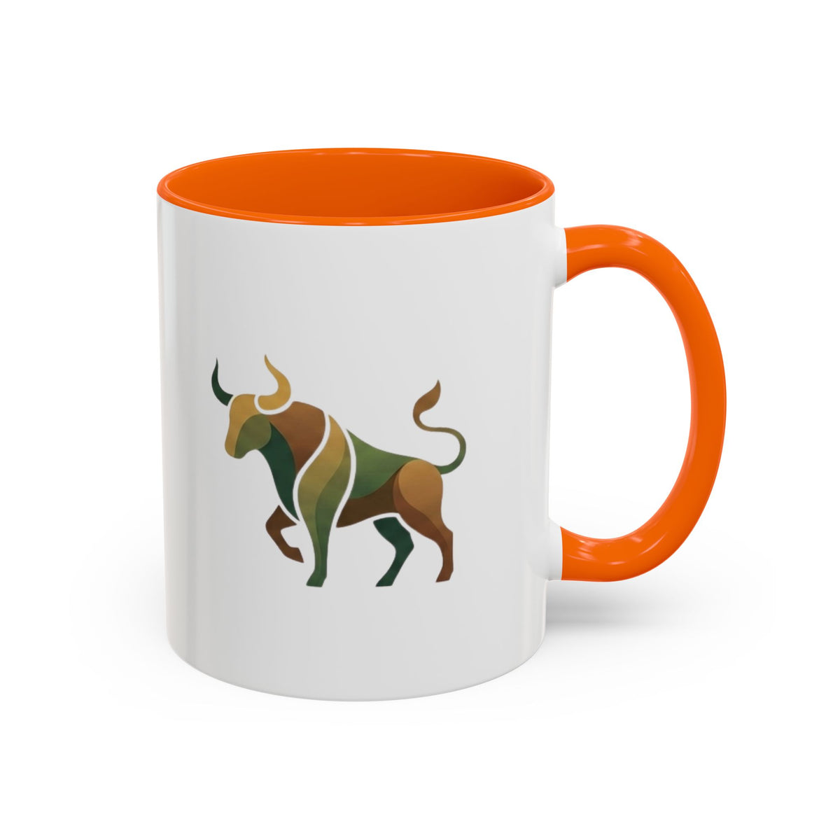 Taurus Geometric Bull Accent Coffee Mug — Taurus Zodiac Gift