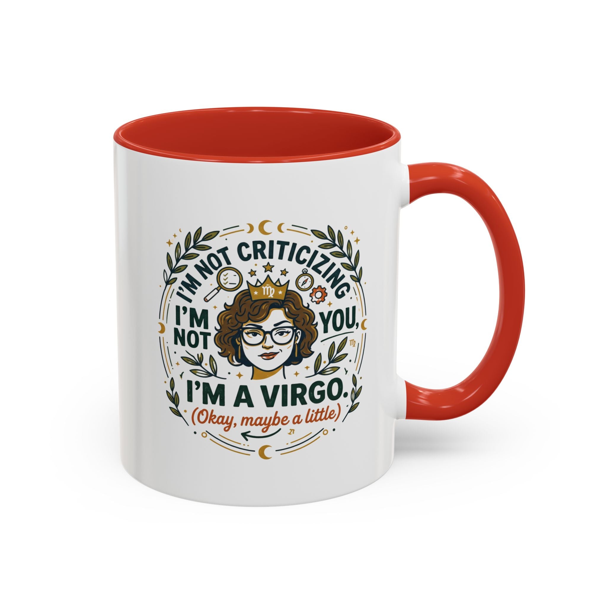 Virgo Coffee Mug - "I'm Not Criticizing, I'm a Virgo" Accent Ceramic Mug (11/15oz)