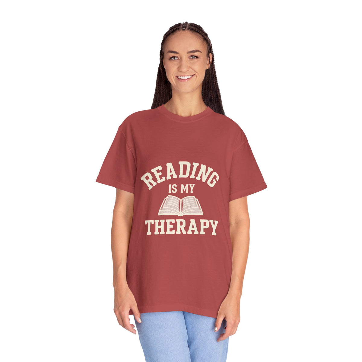 Reading Is My Therapy Book Lover Retro Aesthetic Graphic Tee - Trending Now - October 2026
