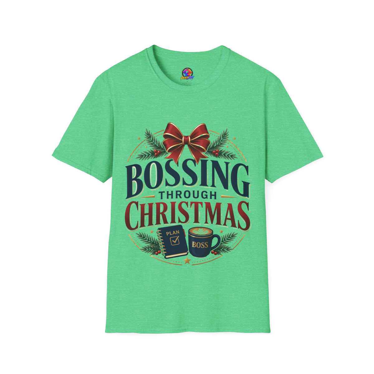 Christmas “Bossing Through Christmas” T‑Shirt — Funny Holiday Boss Gift