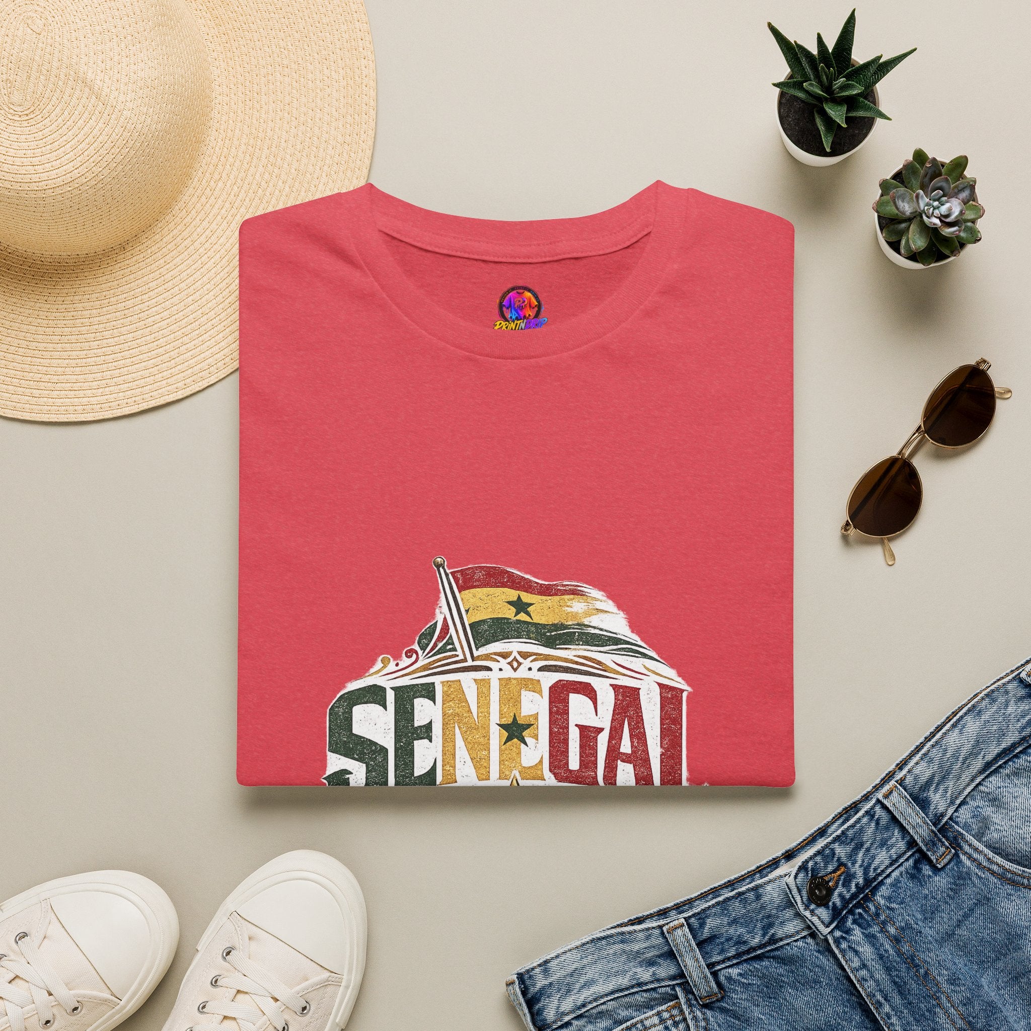 Senegal Flag Graphic T-Shirt — Vintage Senegal Pride Tee