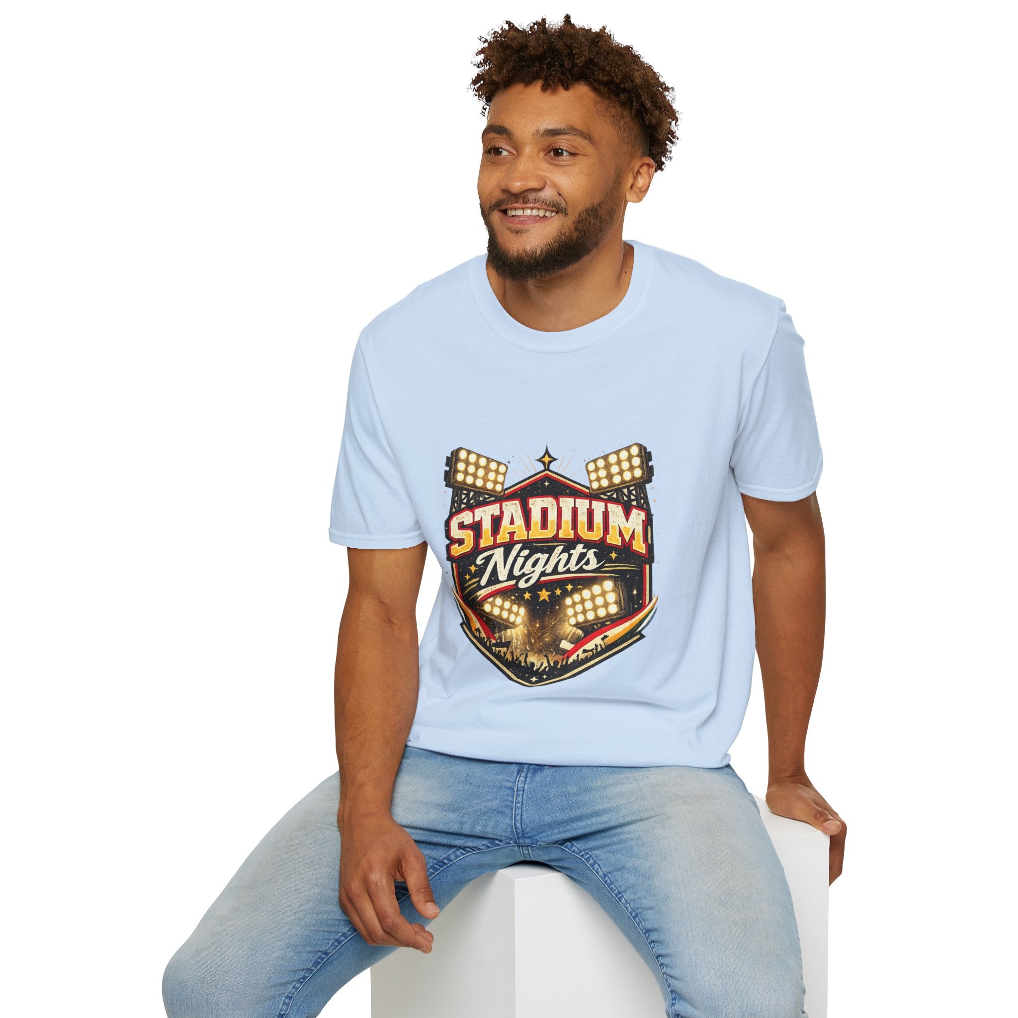 Stadium Nights T-Shirt — Vintage Sports Lights Graphic Tee