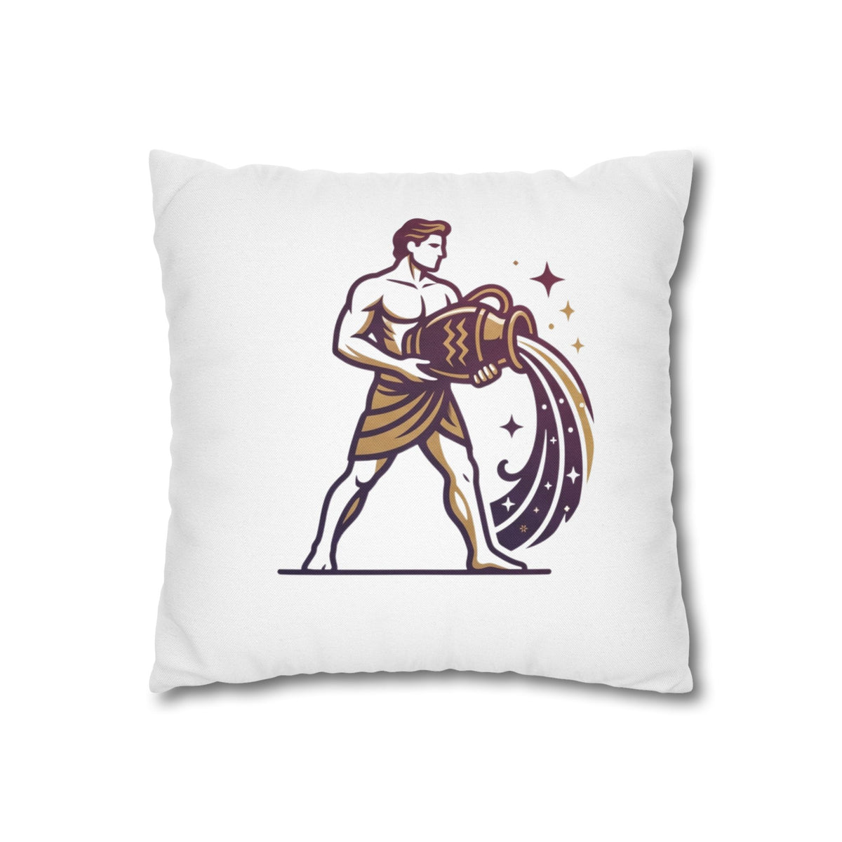 Zodiac Aquarius Pillowcase – Astrological Water-Bearer Decorative Throw Pillow