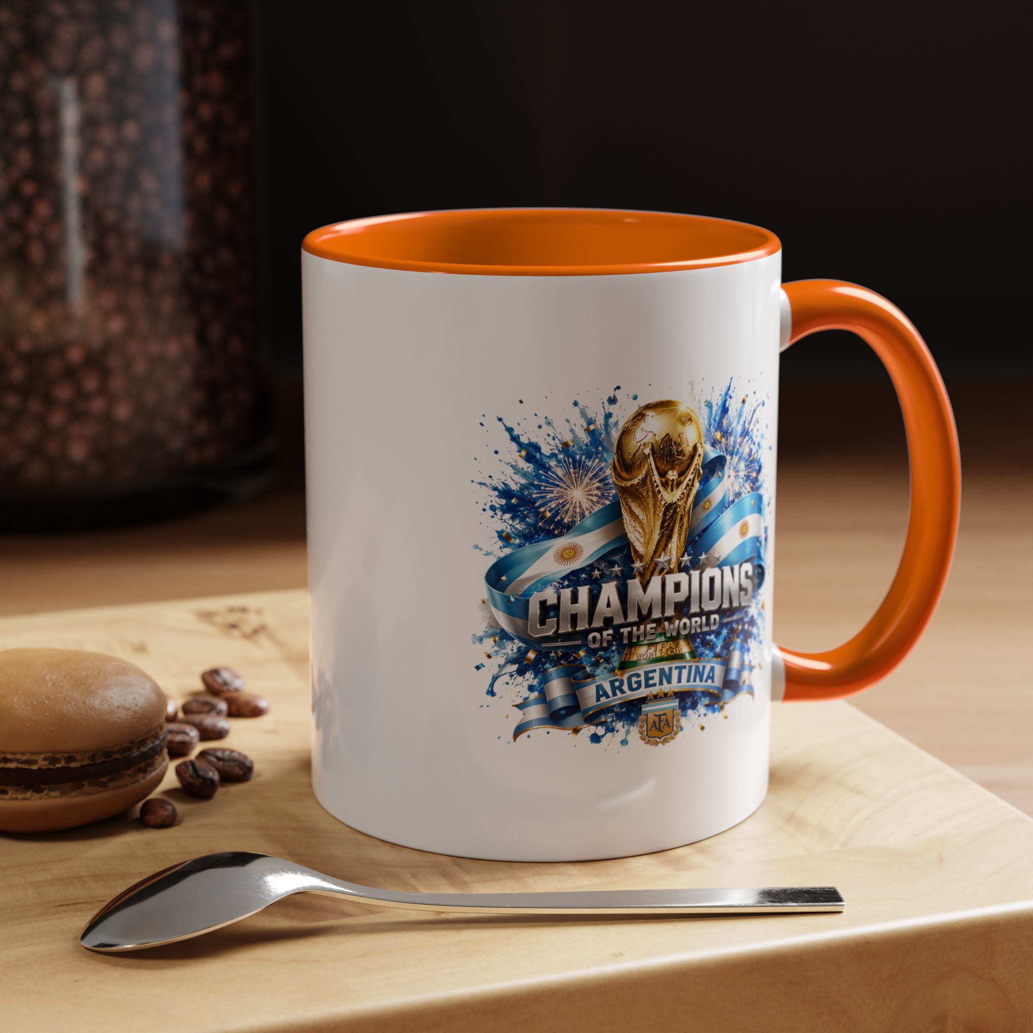 Argentina World Cup Champions Coffee Mug — 'Champions of the World' Accent Mug