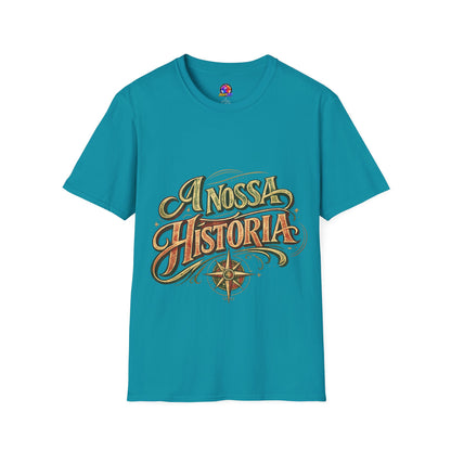 Portugal T-Shirt — "A Nossa História" Vintage Compass Graphic Tee