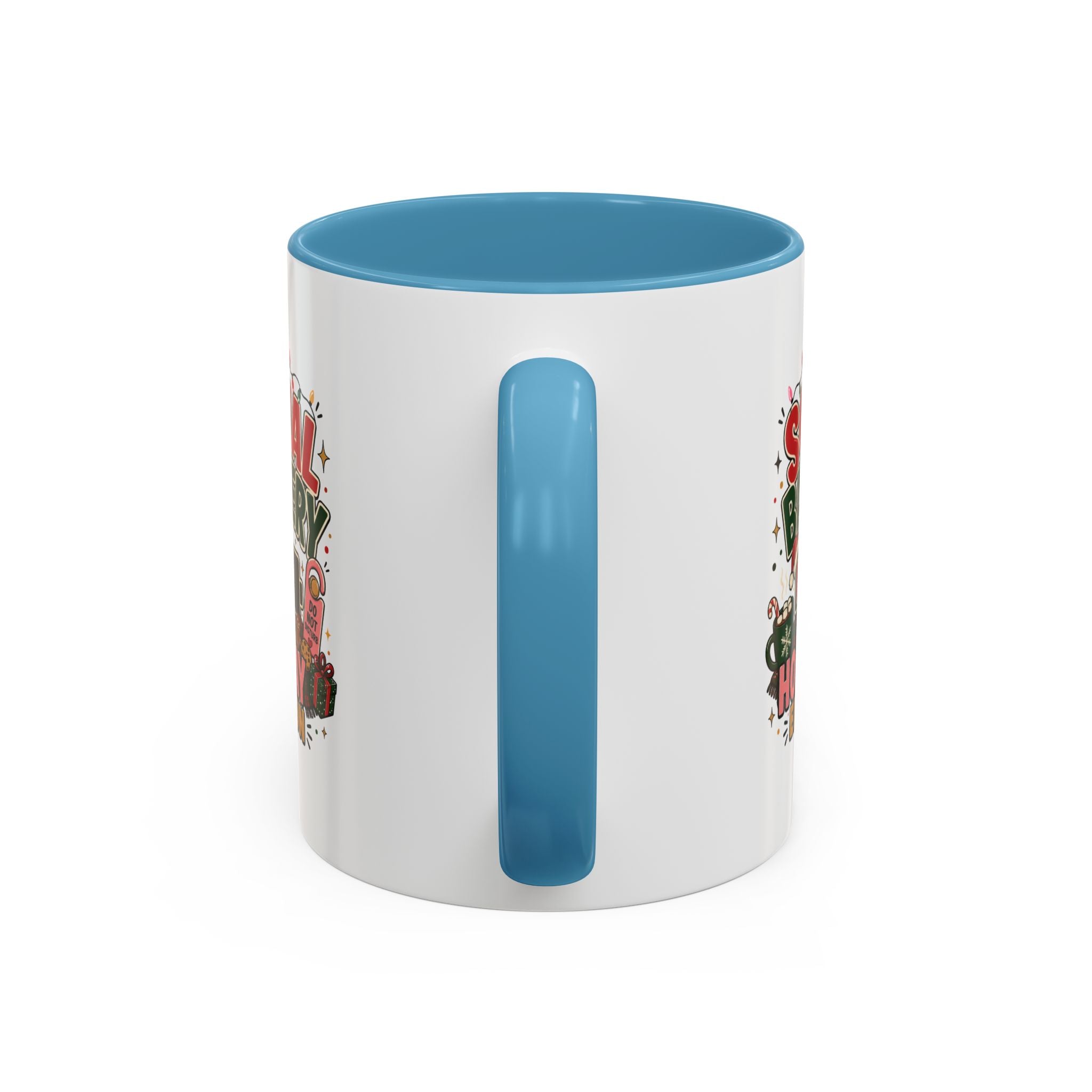 Modern Day Christmas Holiday Coffee Mug - "Social Battery: Holiday Edition" Accent Mug