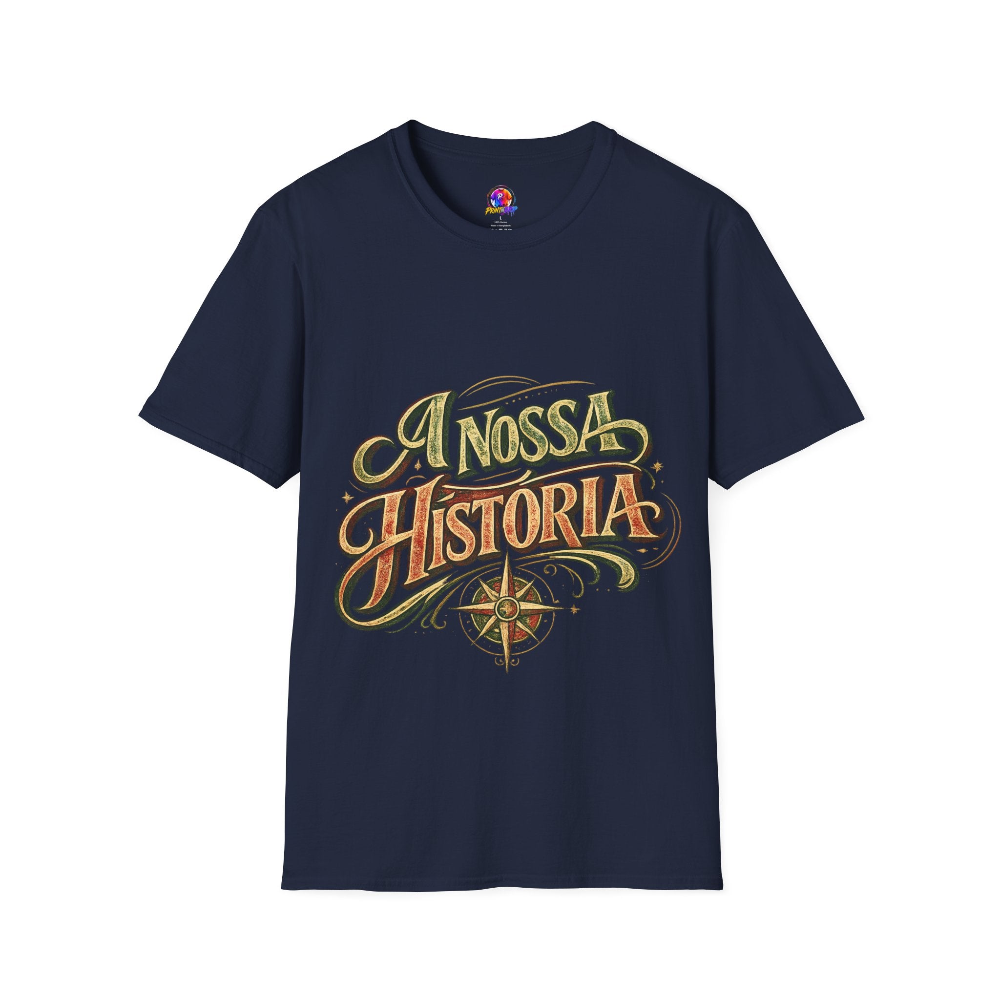 Portugal T-Shirt — "A Nossa História" Vintage Compass Graphic Tee