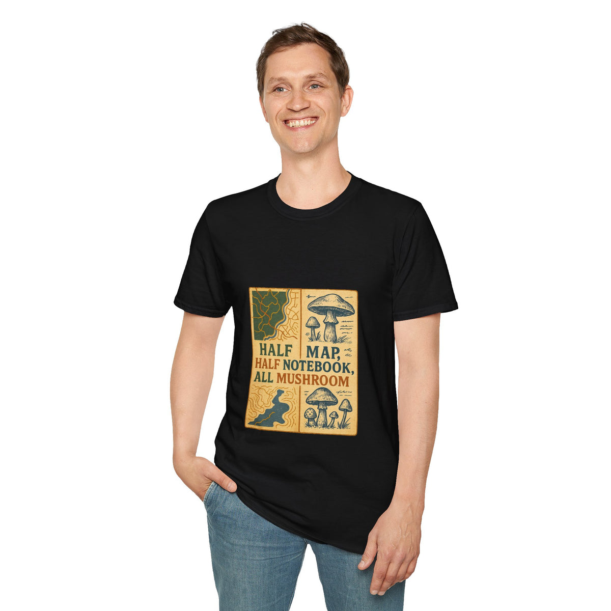 Mushroom Field Guide T-Shirt – Vintage “Half Map, Half Notebook, All Mushroom” Design - Trending Now - October 2026