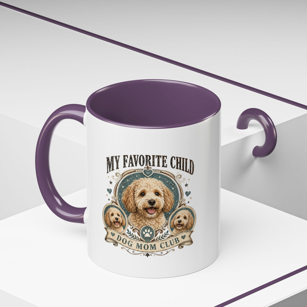 Milo Bailey Dog Dad Mom Dog Mom Coffee Mug – “My Favorite Child” Cute Paw Print Accent Mug