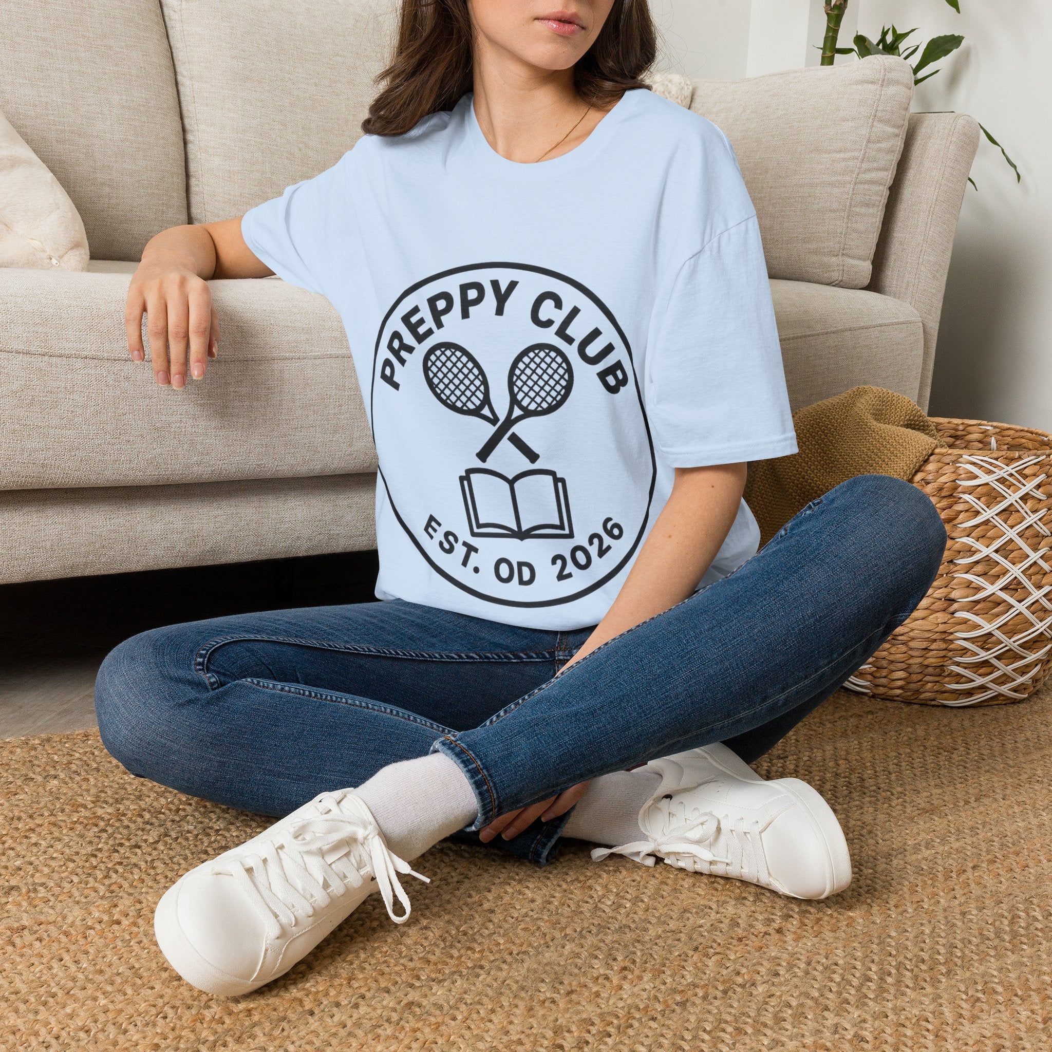 Preppy Club Tennis T‑Shirt — 'Preppy Club' Logo Tee (Est. 2026) - Trending Now - August 2026 Trends - Everyday Sporty T-shirt