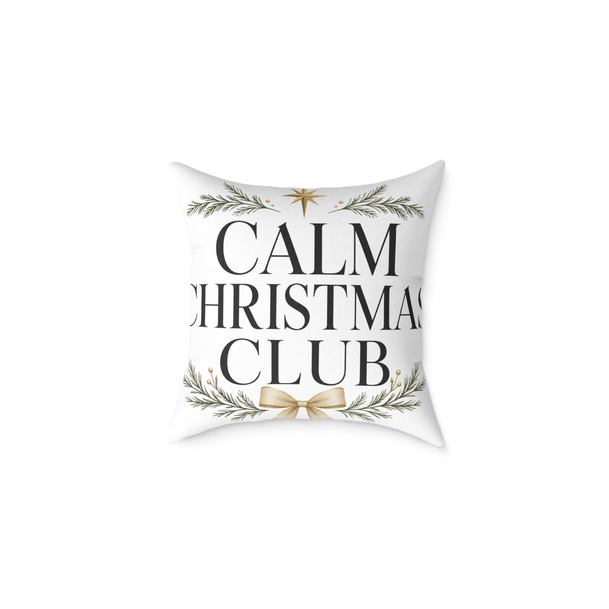 Christmas Calm Christmas Club Holiday Throw Pillow