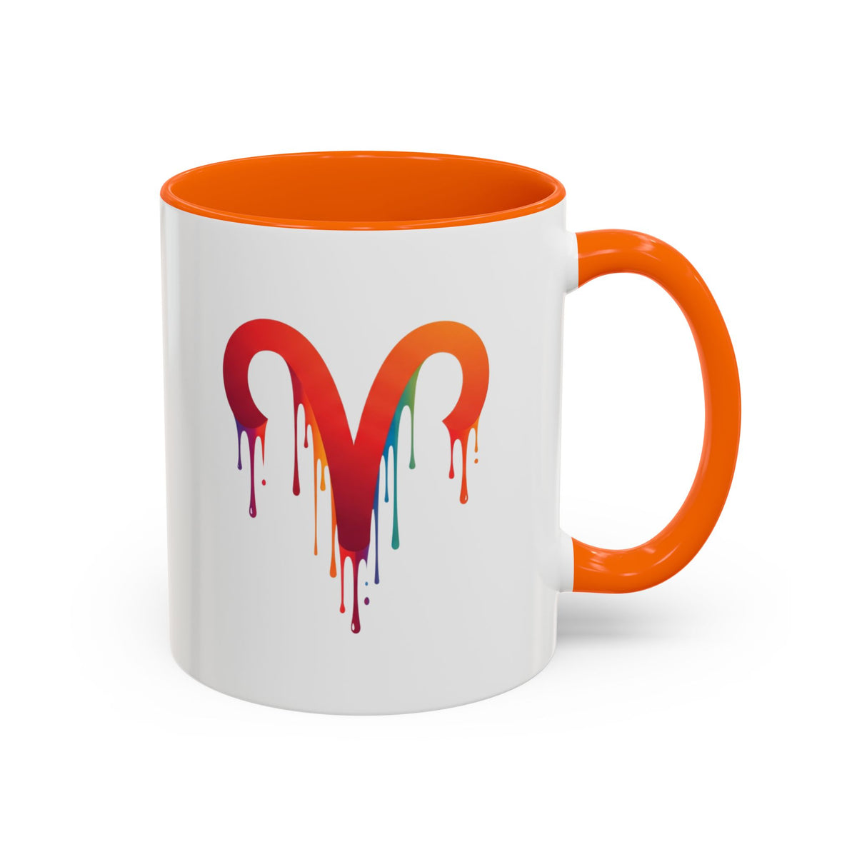 Aries Zodiac Rainbow Drip Aries Coffee Mug — Zodiac Astrology Accent Mug