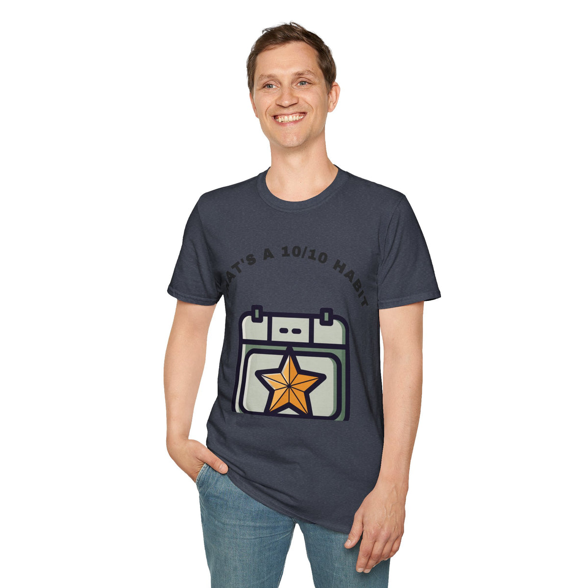 T-Shirt — "That's a 10/10 Habit" Star Patch Graphic Tee - Trending Now - September 2026