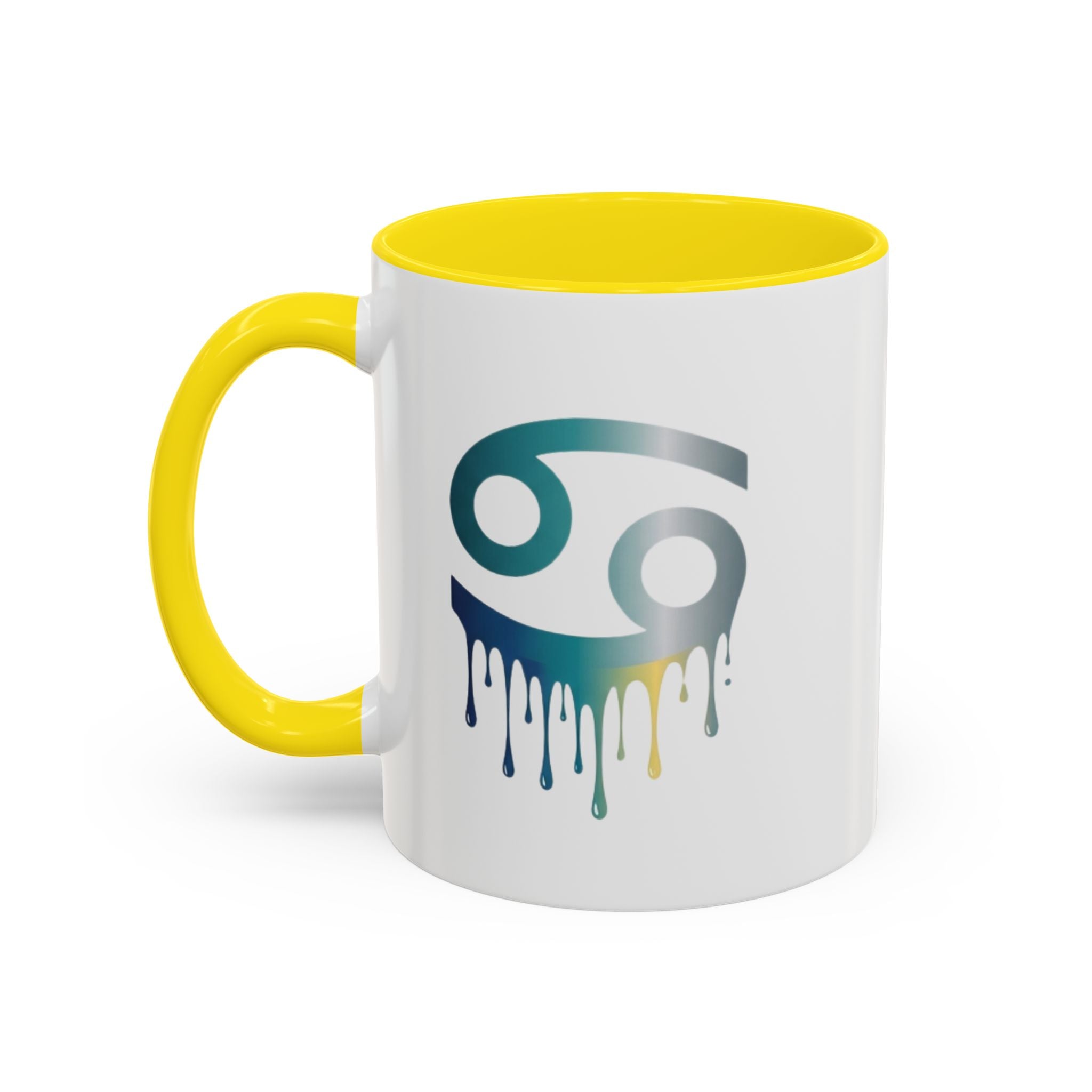 Cancer Zodiac Drip Accent Coffee Mug — Astrology Horoscope Gift