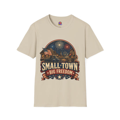 Small Town Big Freedom T-Shirt — Patriotic 4th of July Fireworks Tee