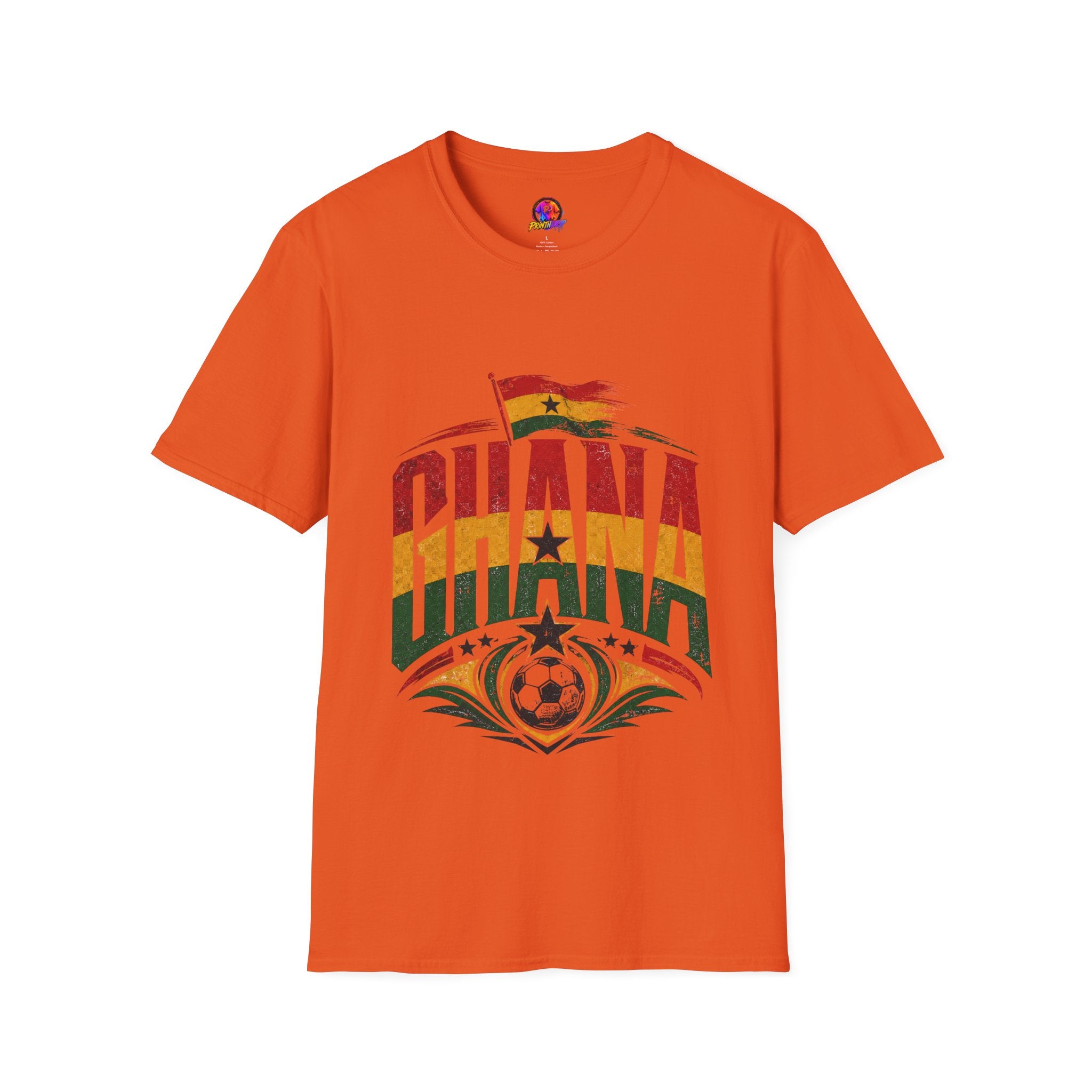Ghana Flag Soccer T-Shirt — Retro Ghana Pride Football Tee