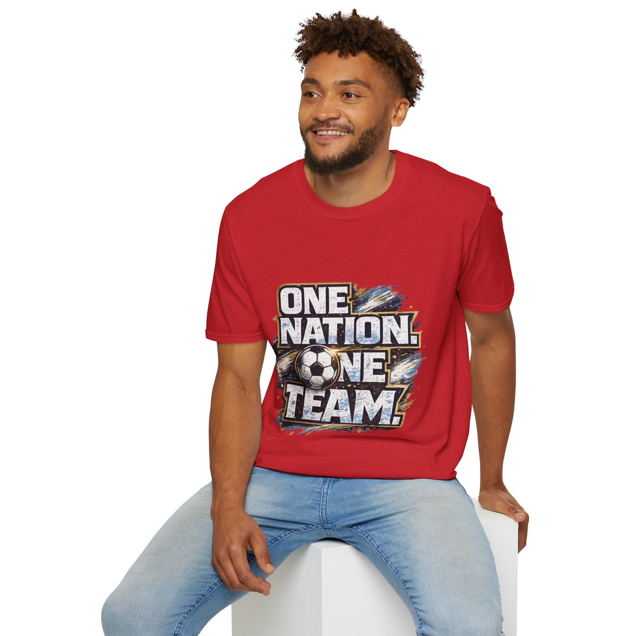 One Nation One Team Soccer T-Shirt — Supportive Fan Tee