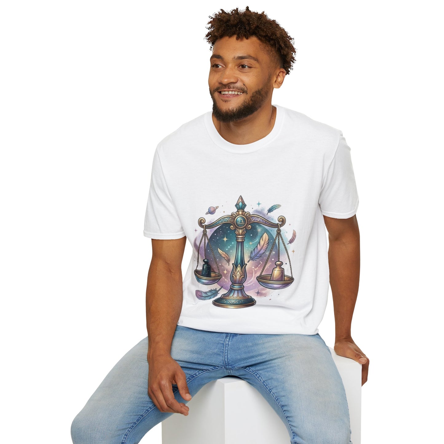 Libra Scales Zodiac T-Shirt — Celestial Astrology Graphic Tee