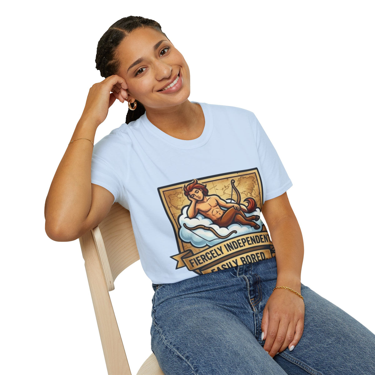 Sagittarius Zodiac T‑Shirt — Fiercely Independent, Easily Bored Astrology Tee