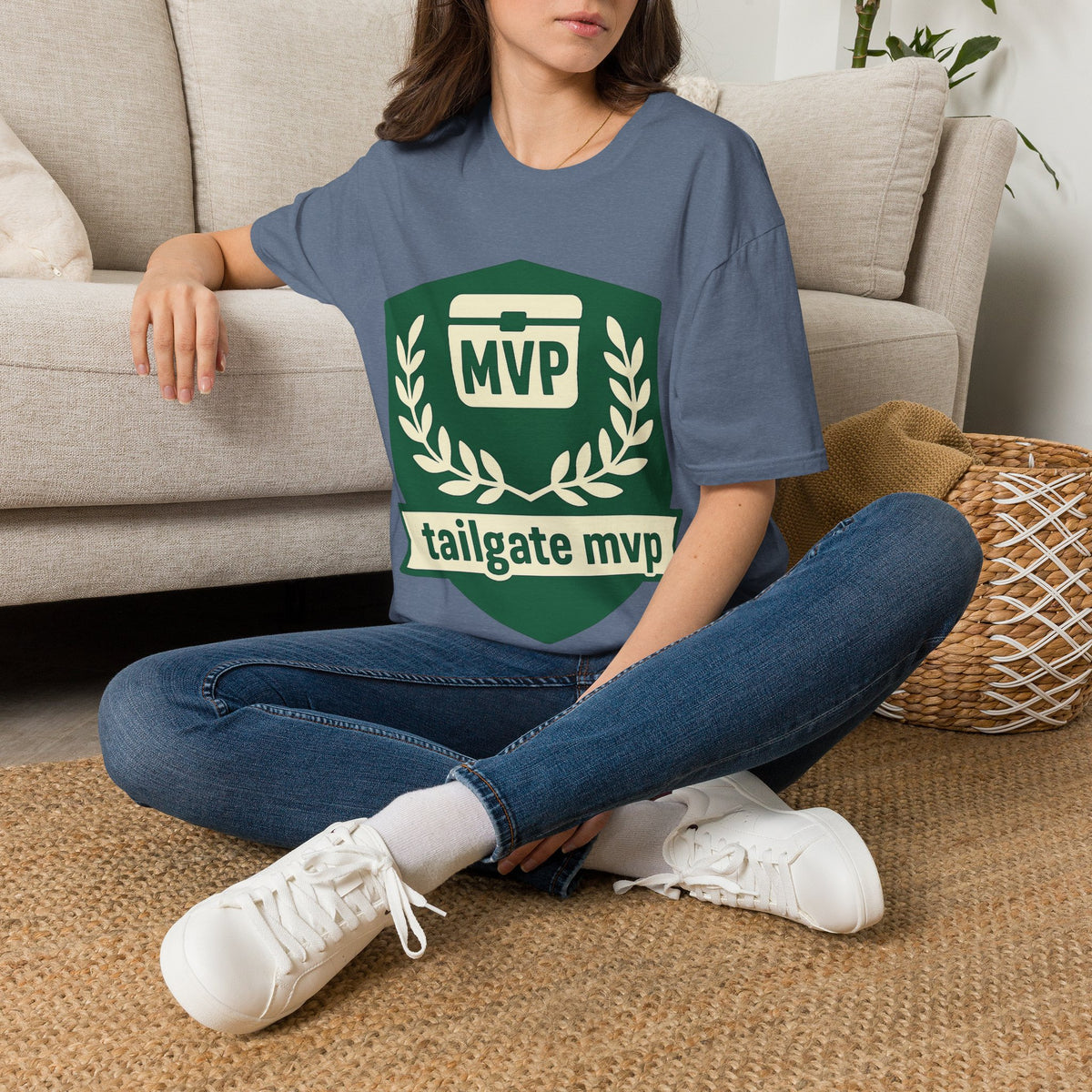 MVP Tailgate T-Shirt — Vintage Green MVP Badge Tee - Trending Now - August 2026