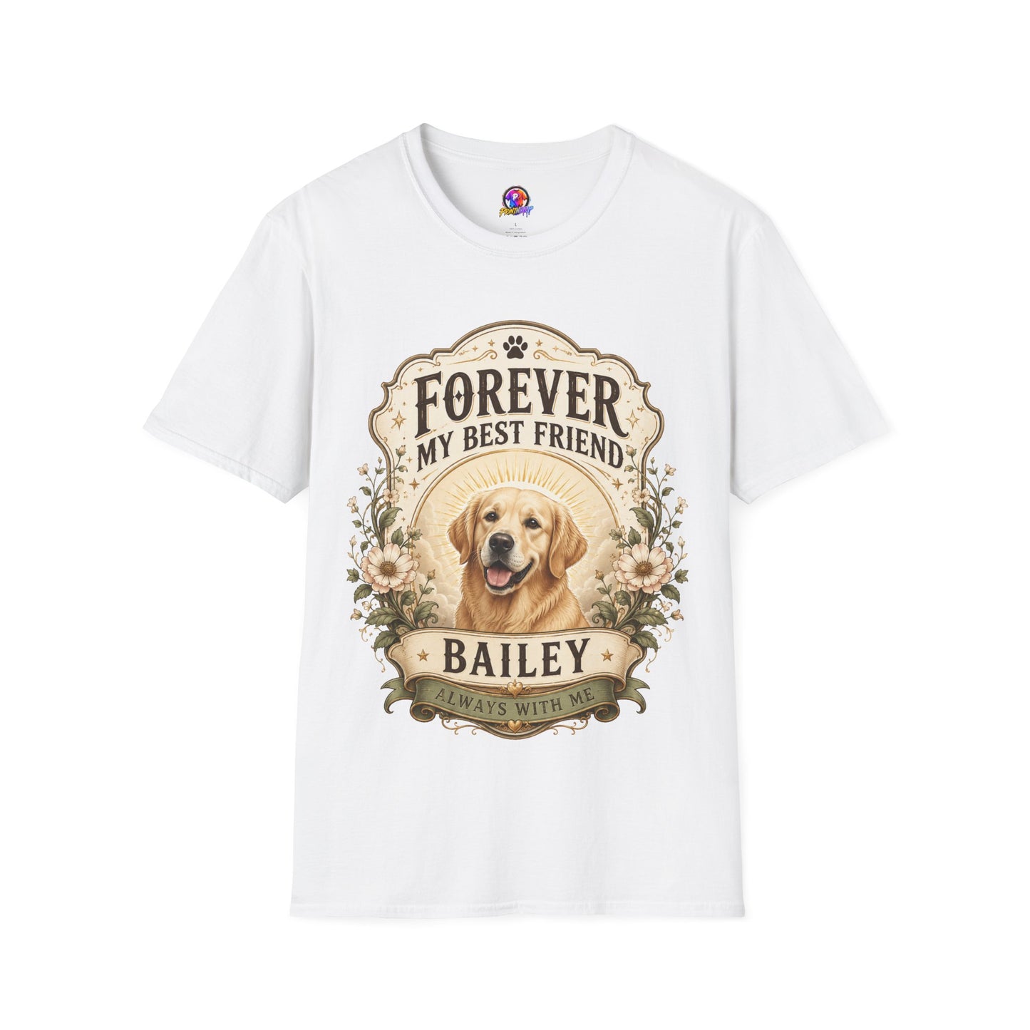 Dog Memorial T-Shirt — "Forever My Best Friend" Personalized Pet Tribute Tee