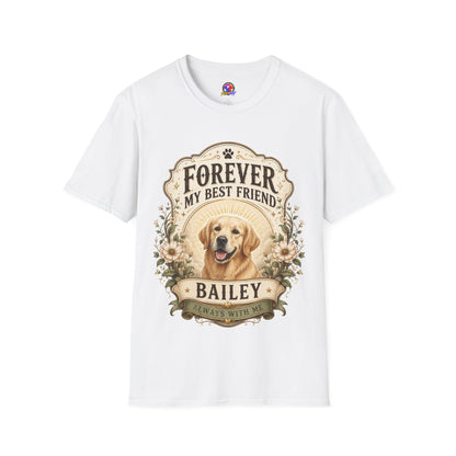 Dog Memorial T-Shirt — "Forever My Best Friend" Personalized Pet Tribute Tee