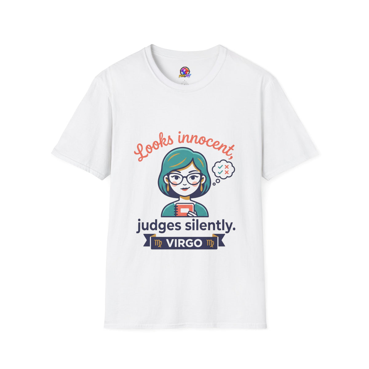 Looks Innocent Virgo T-Shirt — Funny Zodiac Graphic Tee for Virgo Women