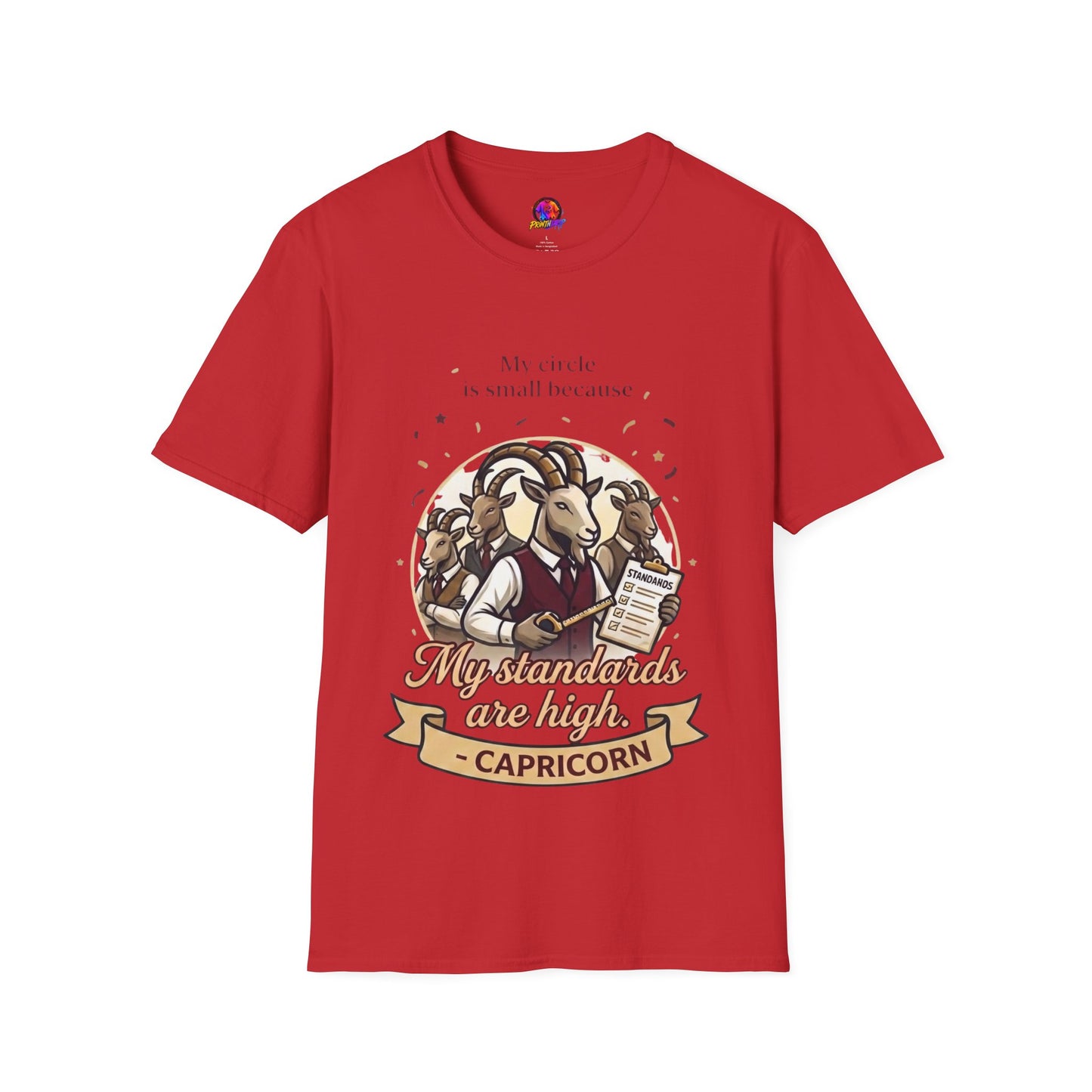 Capricorn Zodiac T-Shirt — "My Standards Are High" Astrology Tee