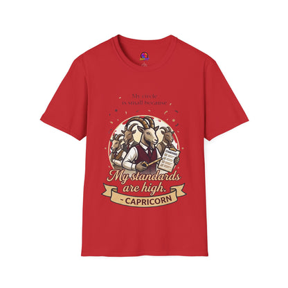 Capricorn Zodiac T-Shirt — "My Standards Are High" Astrology Tee