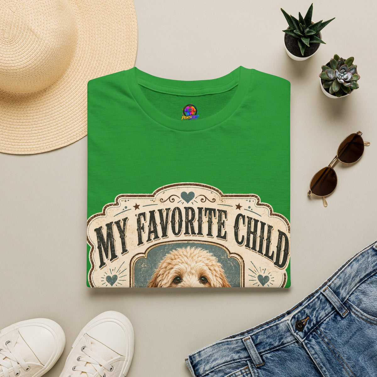 T-Shirt — "My Favorite Child" Dog Mom Club Graphic Tee