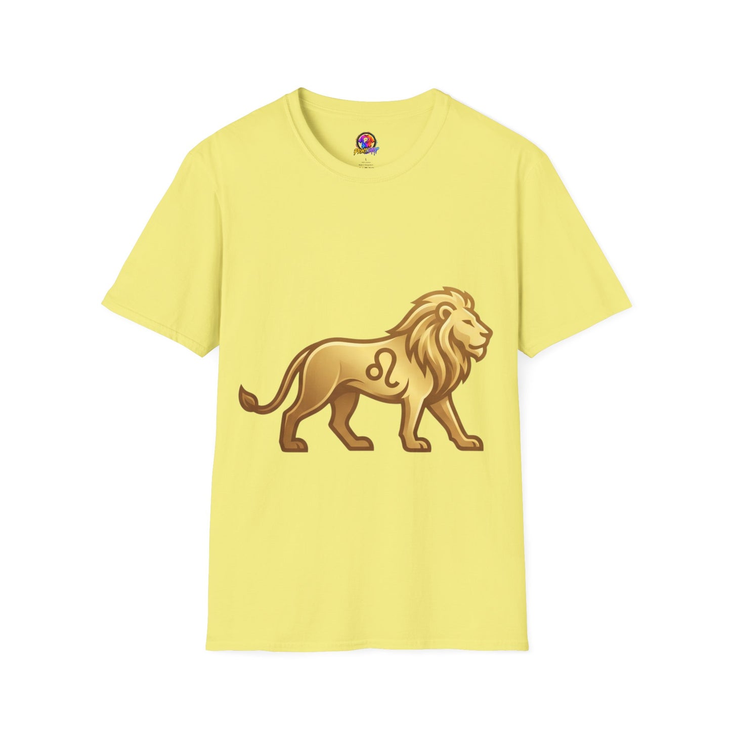 Leo Zodiac Lion T-Shirt — Gold Astrology Tee for Leo Birthdays & Zodiac Fans
