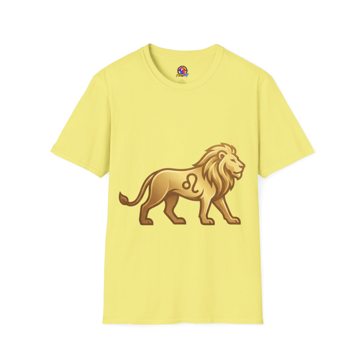 Leo Zodiac Lion T-Shirt — Gold Astrology Tee for Leo Birthdays & Zodiac Fans