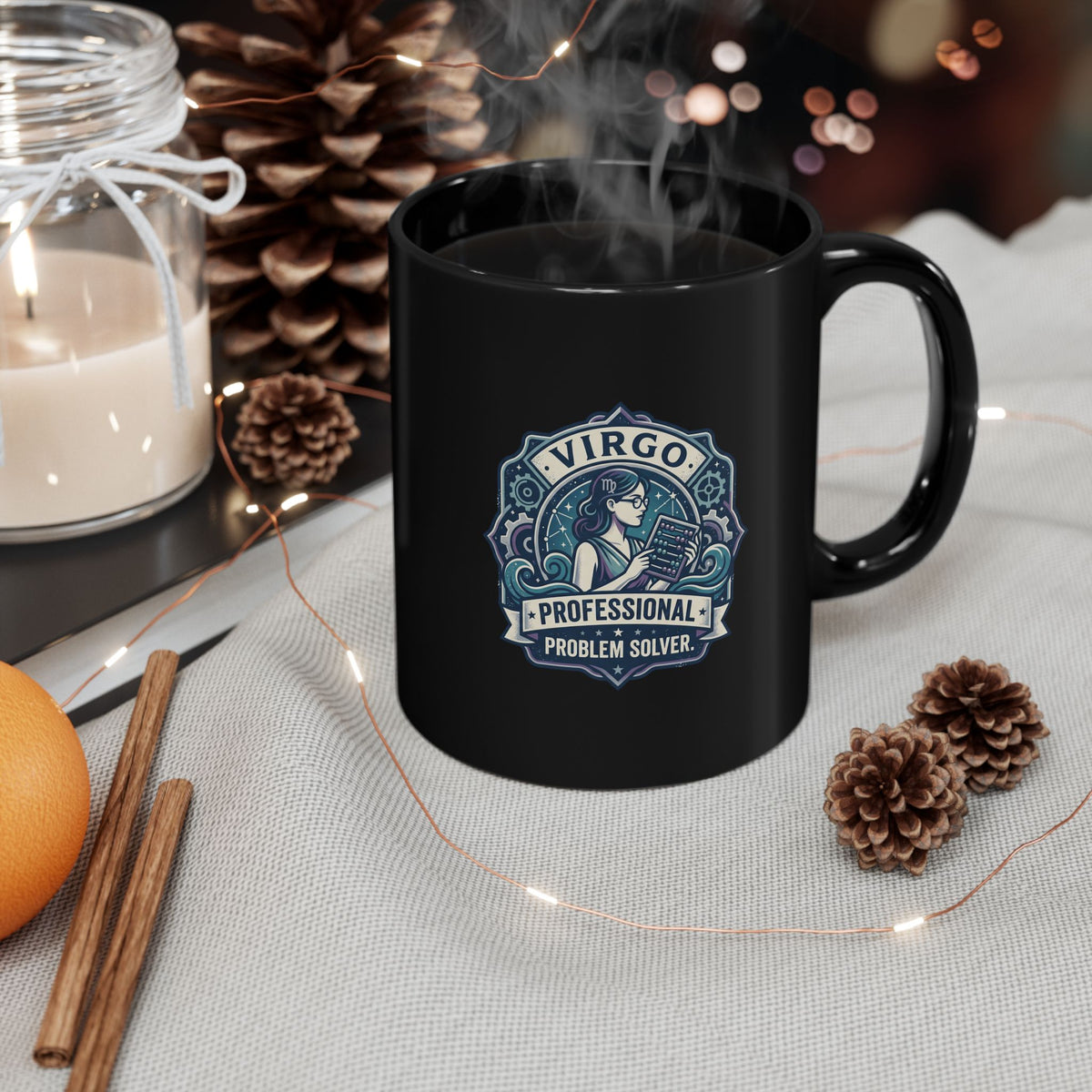 Virgo Zodiac Mug Virgo Mug — 'Professional Problem Solver' Zodiac Coffee Cup