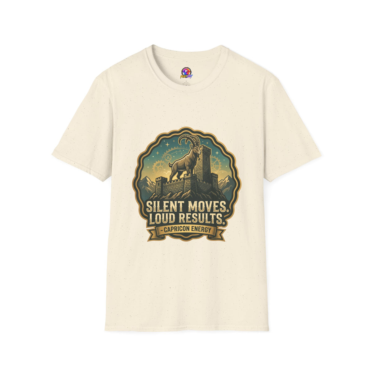 Silent Moves, Loud Results Goat Graphic Tee — Motivational Mountain Goat Shirt