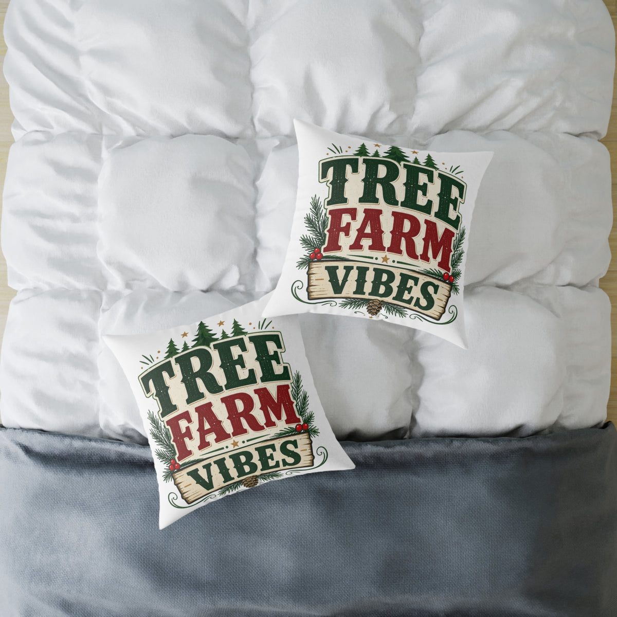 Christmas Tree Farm Vibes Pillow
