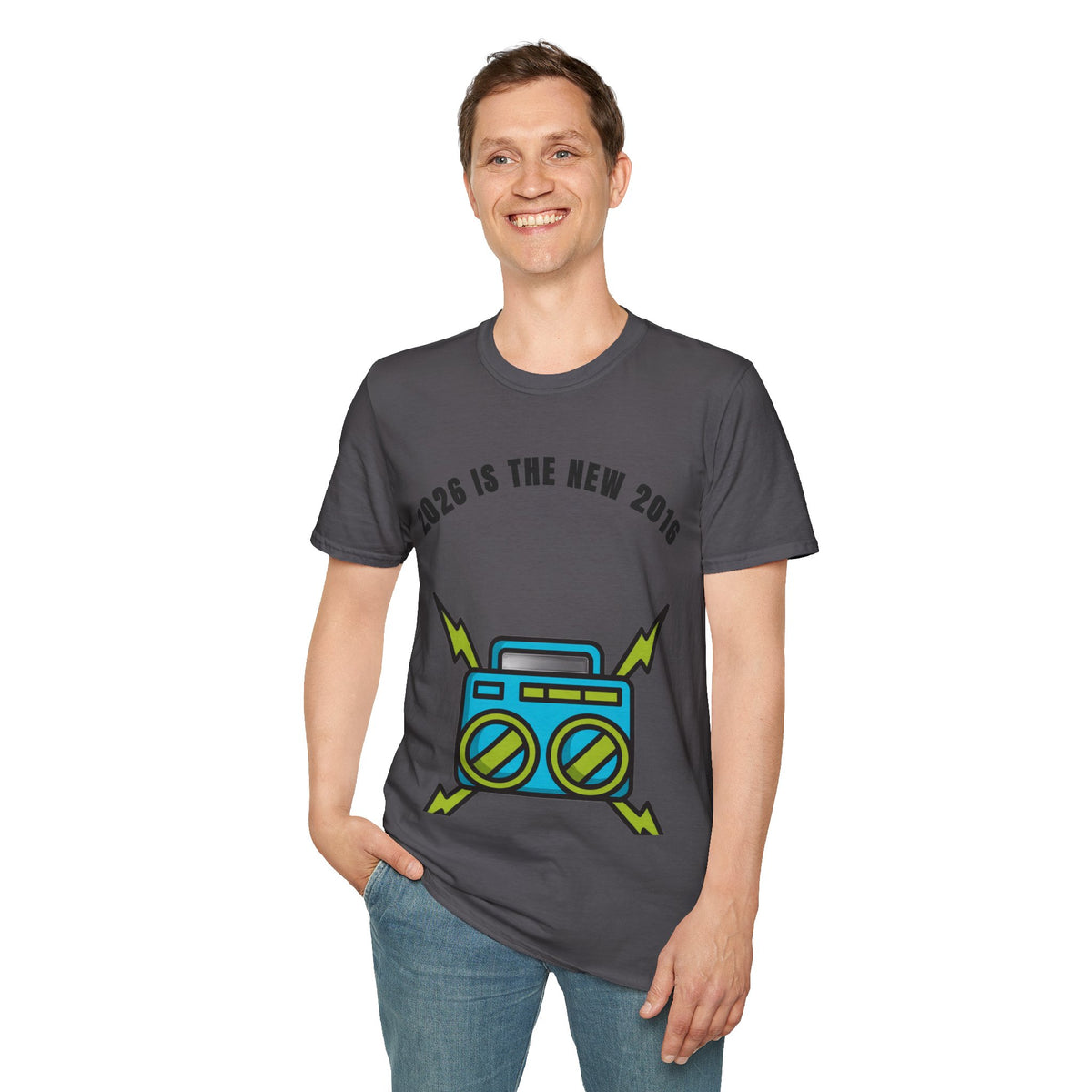 2026 Is The New 2016 T-Shirt — Retro Boombox Graphic Tee - Trending Now - September 2026