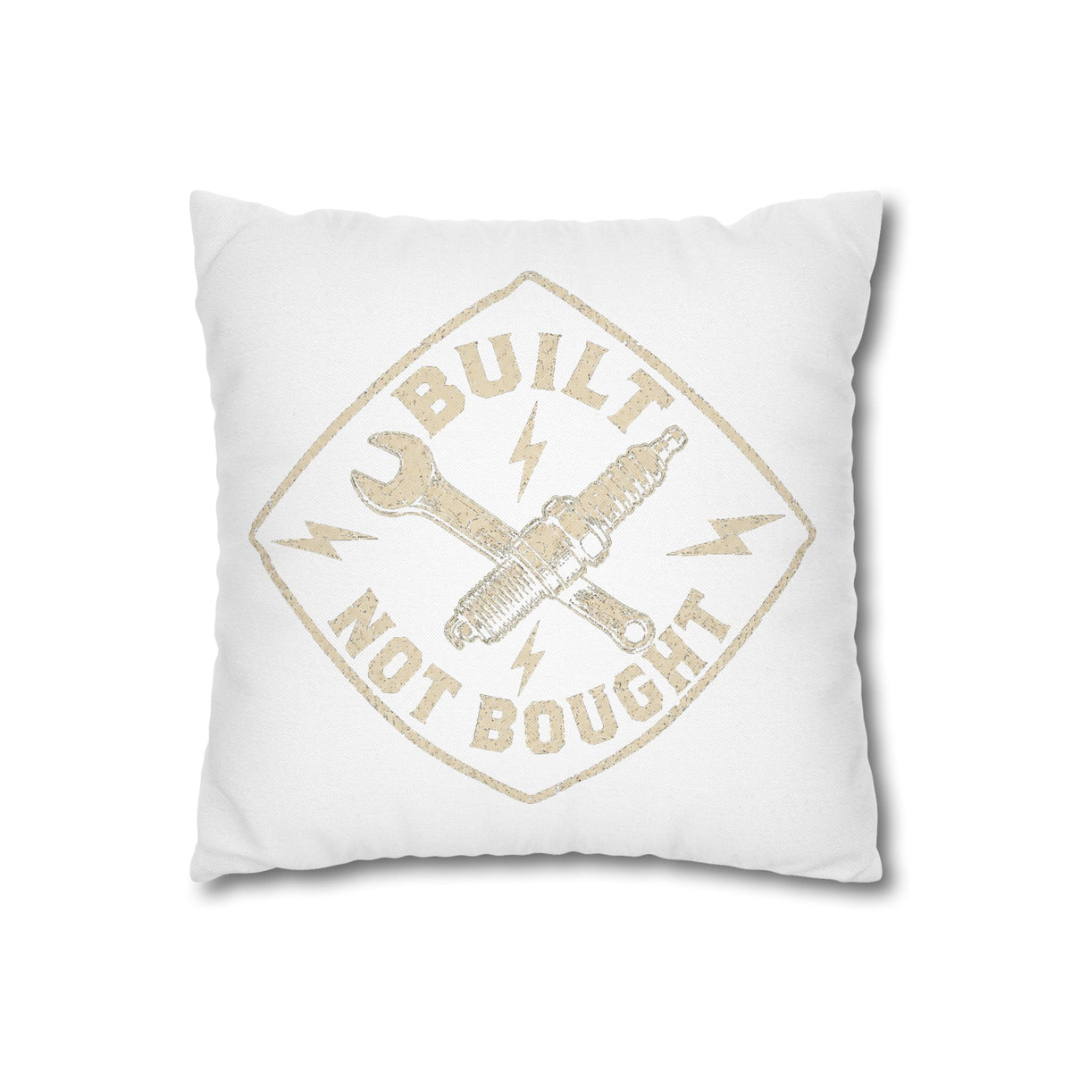 Built Not Bought Decorative Pillowcase Milo Bailey Dog Dad Mom — Mechanic & Auto Enthusiast Throw Pillow Cover