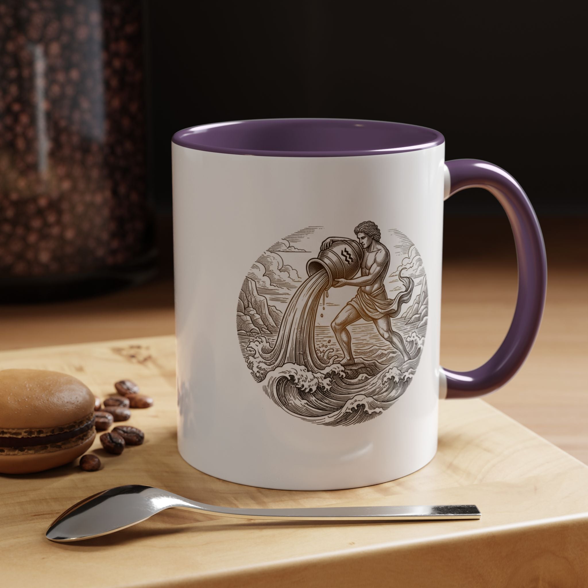 Aquarius Zodiac Coffee Mug — Astrology Sign Accent Mug