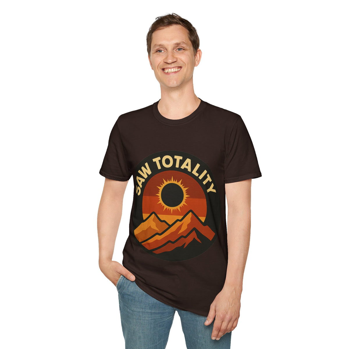 I Saw Totality Solar Eclipse Graphic Tee - Retro Nature Mountain T-Shirt - Trending Now - September 2026